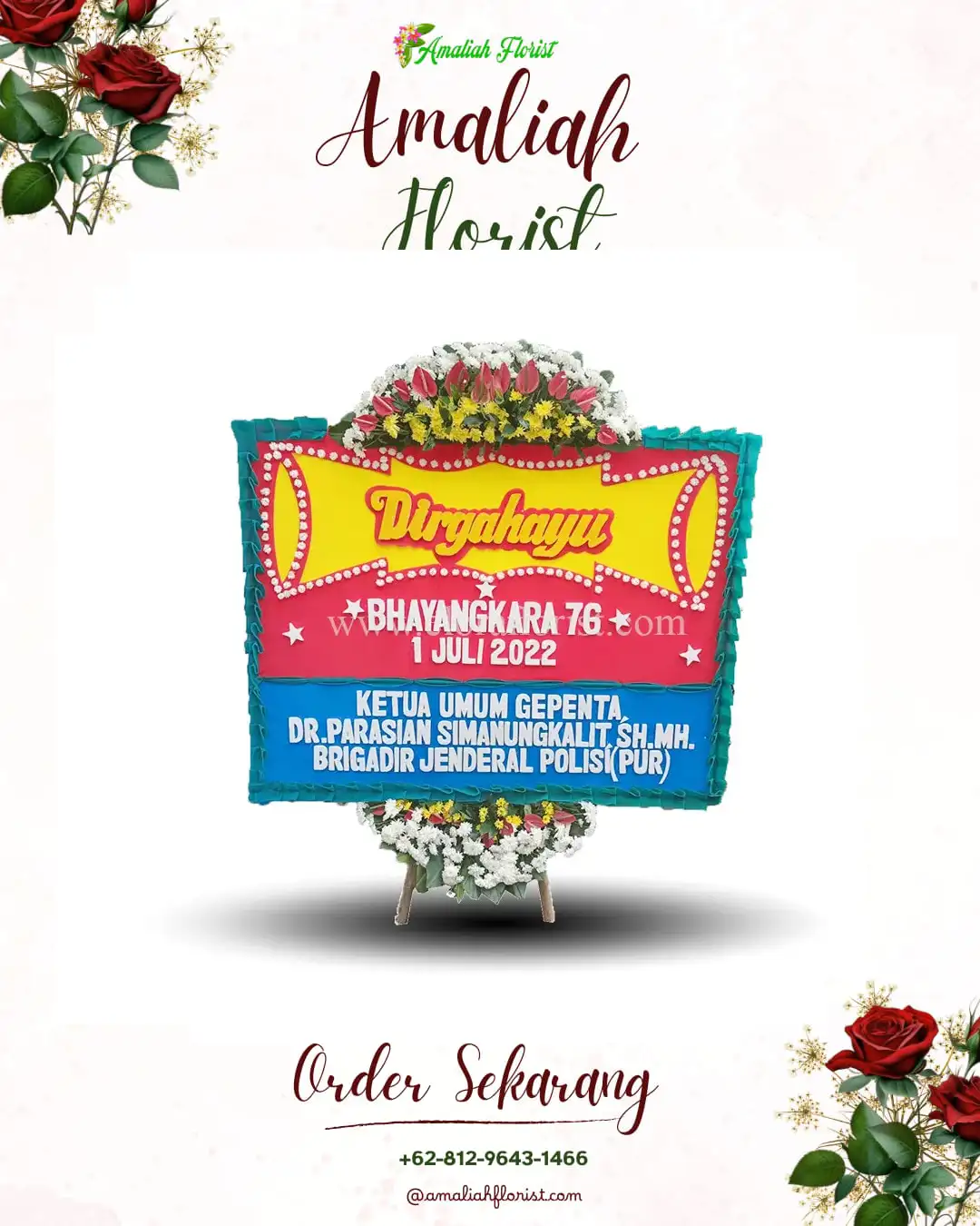 Papan Bunga HUT Ulang Tahun Lebakharjo